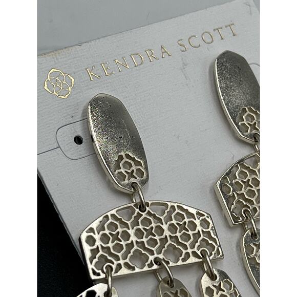 Kendra Scott Emmet Matte Gold‎ Plated Filigree Dangle Earrings New - Picture 11 of 16